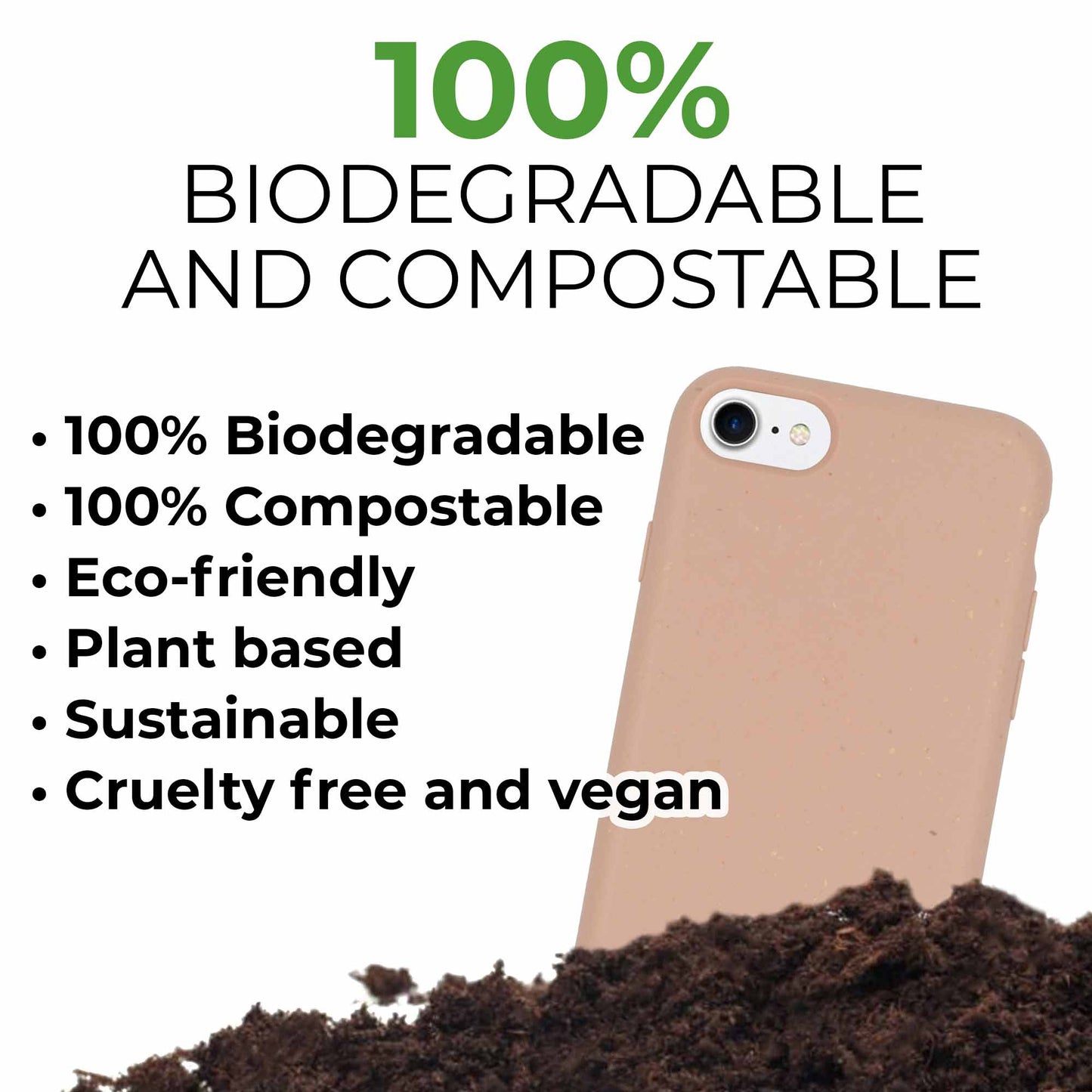 Biodegradable phone case - Pink