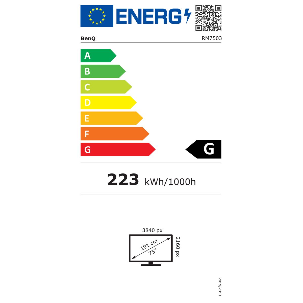 Monitor Videowall BenQ RM7503 UHD 75"