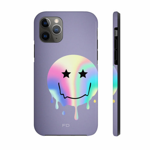 Happy Face with Stars Tough Case for iPhone with Wireless Charging