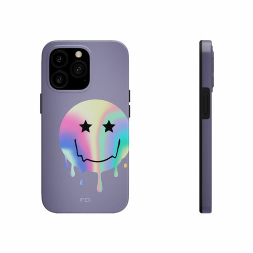 Happy Face with Stars Tough Case for iPhone with Wireless Charging