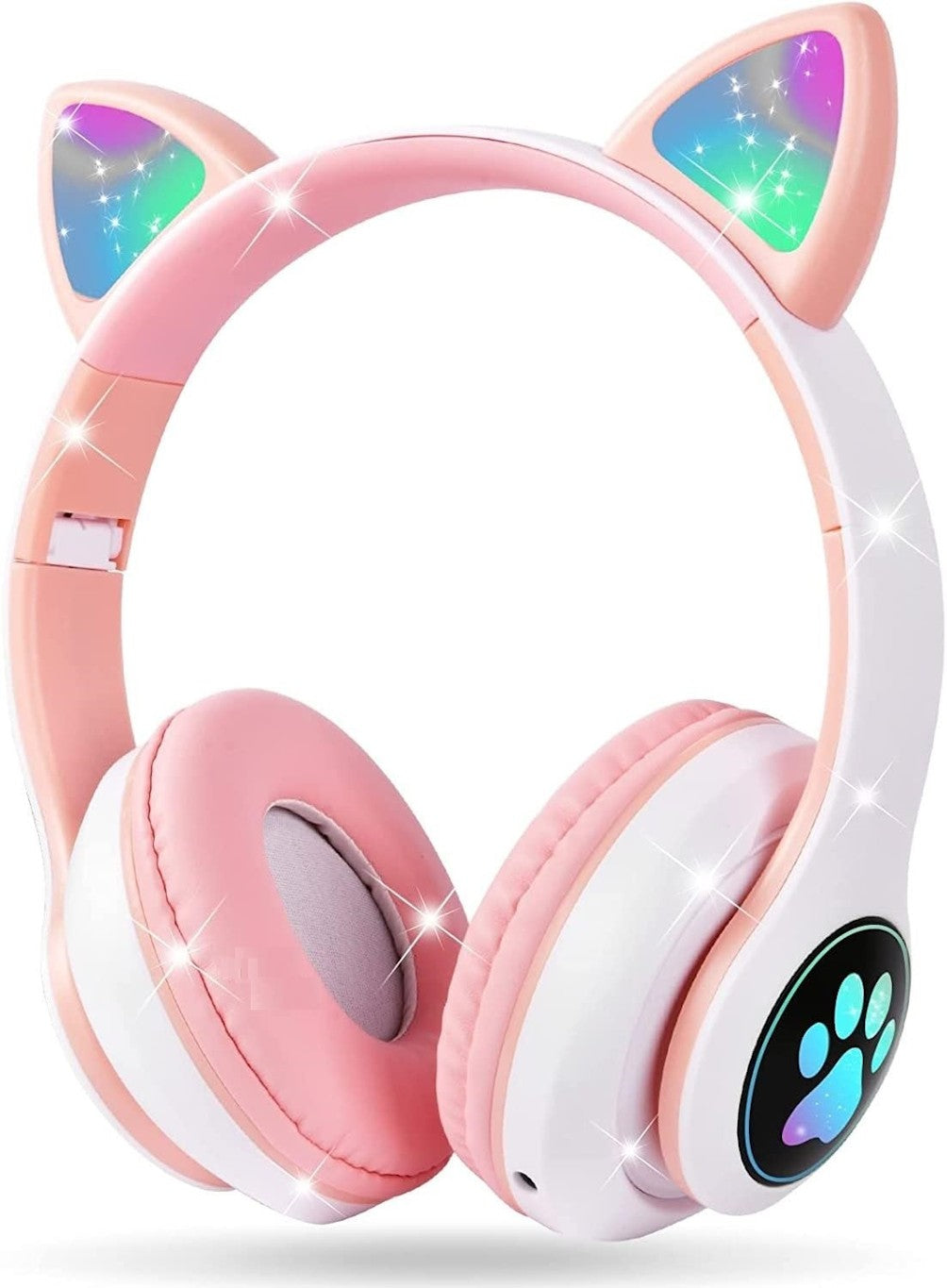 Kids Headphones, Cat Ear Kids Bluetooth Headphones (COLOR-PEACH)